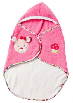 Fehn Sweetheart Snuggle Wrap Hem Blanket Deer Baby