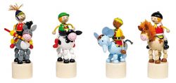 goki - Nodders elephant with rider, height 15 cm