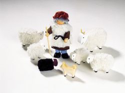 goki - bending dolls shepherd with flock