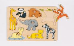 Goki Holzsteckpuzzle Tierkinder