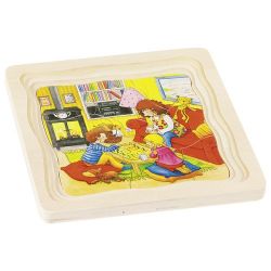 Goki Schichtenpuzzle Mein Tag
