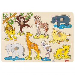 Goki plug puzzle African animal children