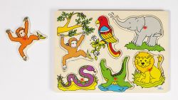 goki Tierstimmensteckpuzzle Zootiere