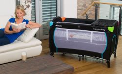Hauck - Sleep`n Play Center (travel bed or second bed 60x120 cm) Multicolor Black