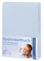 Julius Zöllner Spannbetttuch hellblau Jersey 70 x 140 cm