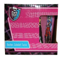 Kinderbecher Keramik 2fach sortiert im Monster High-Design im Geschenkkarton