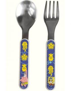 Kinderbesteck-Set 2-tlg. Spongebob Schwammkopf