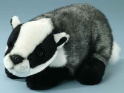 Dachs anthrazit-schwarz-weiß 28 cm