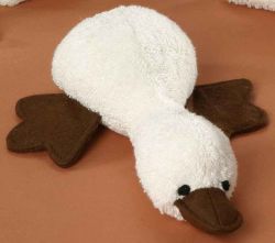 LEVUVU Frottee-Ente naturweiß 21 cm