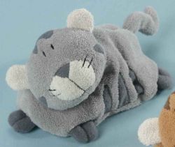 Hand flatterer cat gray striped 9 cm