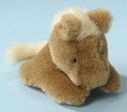 Reclining horse brown 10 cm