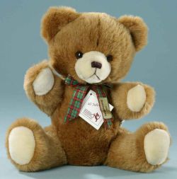 LEVUVU Scheibenbär Teddybär mittelbraun 32 cm