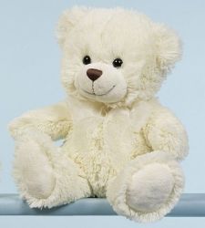 LEVUVU Sitzbär Teddybär cremeweiß 24 cm