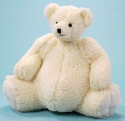LEVUVU Woll-Belly-Bär naturweiß 32 cm