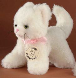 LEVUVU Woll-Katze naturweiß 25 cm