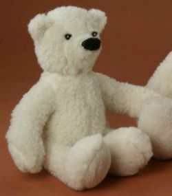Woll-Kuschelbär naturweiß 40 cm