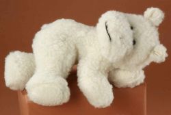 Woll-Kuschelnilpferd naturweiß 32 cm