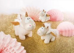 Nici Einhorn-Engel Angelia 32cm stehend Plüsch weiß-gold Kuscheltier