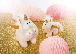 Nici Einhorn-Engel Angelia 32cm stehend Plüsch weiß-gold Kuscheltier