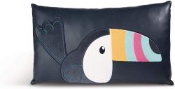 Nici cushion toucan rectangular 43x25cm imitation leather