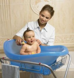 OK-Baby Babybadewanne / Babywanne Laguna weiß