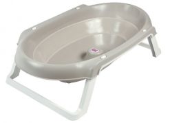 OK-Baby Falt-Babybadewanne / Babywanne Onda Slim Hellgrau