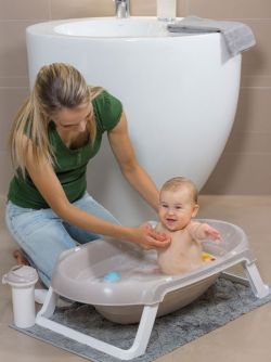 OK-Baby Falt-Babybadewanne / Babywanne Onda Slim Weiß