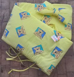 Pinolino - Textile Wiegenausstattung Vincent Grinsebär gelb 4-teilig