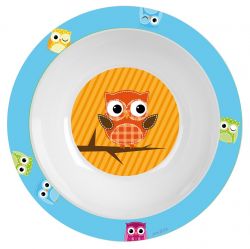 POS cereal bowl in colourful owl design