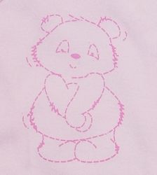 Preemie Pyjama Panda pink size 44cm