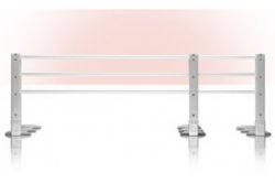 Bed Guard, extendable and height-adjustable silver