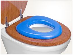 Soft toilet seat for children blue