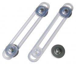Baby Children Multifunctional lock, transparent/ silver, 2 pcs
