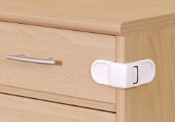 Baby Children Adhesive Cabinet and Drawer Safety Protection white