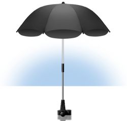 reer Sonnenschirm de Luxe mit UV-Schutz 50+  -  schwarz