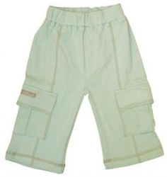 Schlupfhose mit Cargotaschen blau/grün