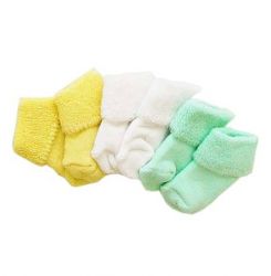 Stretch-Söckchen 3er Set weiß/mint/gelb