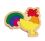 Goki wooden insert puzzle - rooster