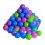 Plaything Balls - 100 Pieces Pastel-Coloured, 6 cm, In the net