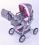 Doll carriage "Twingo-S Rockstar" grey