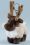 Reindeer key ring brown-white 10 cm