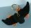 Keychain Key-ring bat black 8 cm