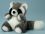 Raccoon anthracite-brown-white 21 cm