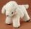 Wool lamb natural white 35 cm with sheep voice