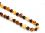 Baroque baby amber necklace with safety clasp, multi