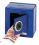 goki - Money box cash box metal safe with combination lock blue