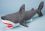 shark grey-white soft toy 100 cm