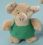 Little pig "Wutzl" green-beige 12 cm