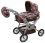 Doll Pram Twingo-S with swivel slide chocolate