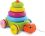 Vilac - pull along wooden turtle "Ondine", colourful with stackable rings